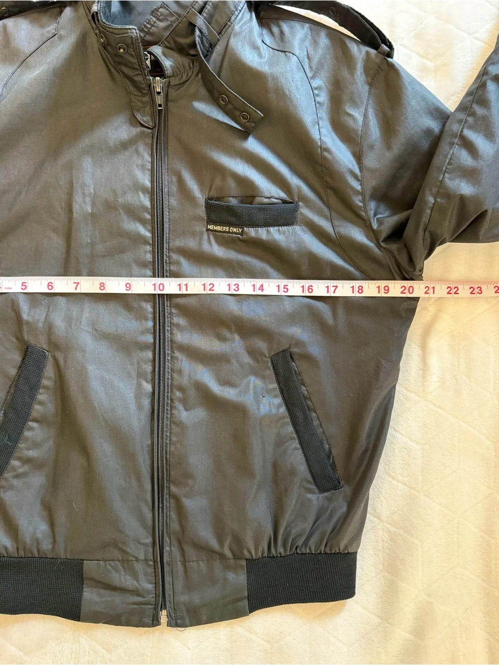 Members Only Vintage 80’s Iconic Racer Jacket Black Mens 38 Cafe Bomber Coat